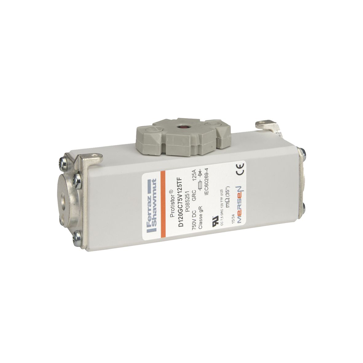 P085251 - Protistor SB fuse-link gR, 750VDC, size 120, 125A, TTF threaded terminals